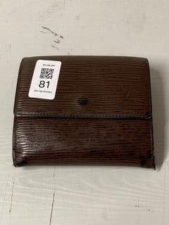 Lot 81  
            Nottingham SR3 - Delivery Only 

                
LOUIS VUITTON EPI FOLD WALLET