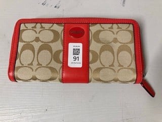 Lot 91  
            Nottingham SR3 - Delivery Only 

                
COACH LEATHER RED WALLET
