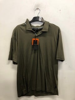 Lot 1070  
            Nottingham SR9 - Delivery Only 

                
TED BAKER KHAKI GREEN POLO SHIRT UK SIZE 2XL