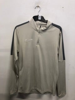 Lot 1117  
            Nottingham SR9 - Delivery Only 

                
NIKE CREAM DRI-FIT 1/4 ZIP UK SIZE S