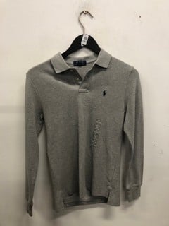 Lot 1143  
            Nottingham SR9 - Delivery Only 

                
POLO RALPH LAUREN GREY LS KNIT POLO SHIRT UK SIZE M