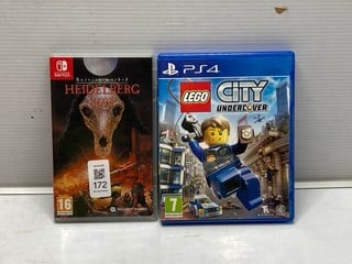 Lot 172  
            Nottingham SR9 - Delivery Only 

                
3 X VIDEO GAMES INC PS4 LEGO CITY UNDERCOVER