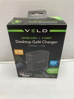 Lot 231  
            Nottingham SR9 - Delivery Only 

                
VELD SUPER FAST 4 PORT DESKTOP GAN CHARGER