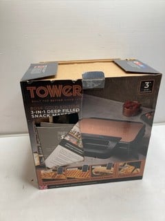 Lot 285  
            Nottingham SR9 - Delivery Only 

                
TOWER 3 IN 1 DEEP FILLED SNACK MAKER