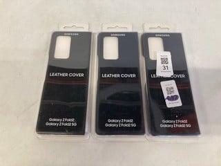 Lot 31  
            Nottingham SR9 - Delivery Only 

                
3 X SAMSUNG LEATHER COVERS FOR GALAXY Z FOLD 2
