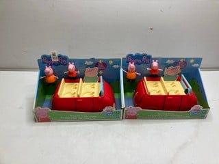 Lot 321  
            Nottingham SR9 - Delivery Only 

                
2 X PEPPA PIG PEPPAS FAMILY RED CAR TOYS