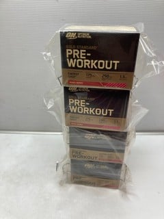 Lot 355  
            Nottingham SR9 - Delivery Only 

                
4 X BOXES OF OPTIMUM NUTRITION GOLD STANDARD PRE WORKOUT ENERGY SHOTS