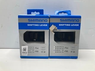 Lot 443  
            Nottingham SR9 - Delivery Only 

                
2 X SHIMANO 3-SPEED BICYCLE SHIFTING LEVERS