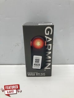Lot 469  
            Nottingham SR9 - Delivery Only 

                
GARMIN VARIA BICYCLE REARVIEW RADAR AND TAIL LIGHT