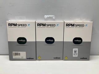 Lot 472  
            Nottingham SR9 - Delivery Only 

                
3 X WAHOO RPM BICYCLE SPEED SENSORS