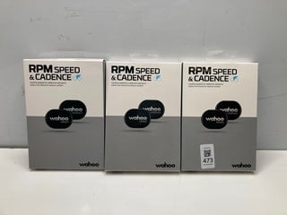 Lot 473  
            Nottingham SR9 - Delivery Only 

                
3 X WAHOO RPM BICYCLE SPEED & CANDENCE SENSOR COMBO PACKS