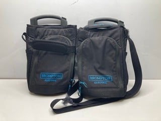 Lot 489  
            Nottingham SR9 - Delivery Only 

                
2 X BROMPTON ELECTRIC BICYCLE BAGS