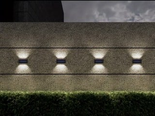 Lot 567  
            Nottingham SR9 - Delivery Only 

                
4 PCS SOLAR WALL LIGHT - OUTDOOR LIGHT WITH 10 LED DUAL COLOUR LIGHTING,