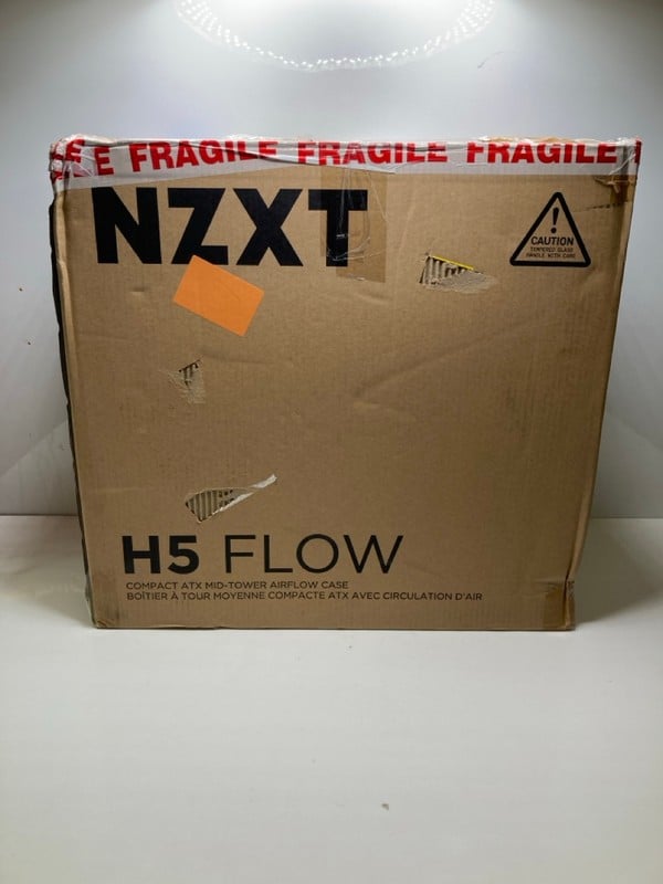 Lot 671  
            Nottingham SR9 - Delivery Only 

                
NZXT H5 FLOW COMPACT ATX MID TOWER AIRFLOW COMPUTER CASE