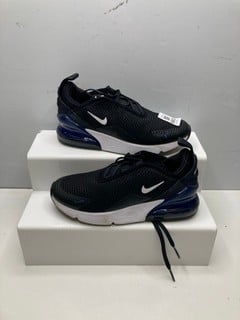 Lot 680  
            Nottingham SR9 - Delivery Only 

                
JUNIOR NIKE AIR 270 BLACK TRAINERS UK SIZE 2