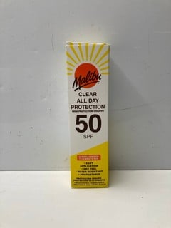 Lot 732  
            Nottingham SR9 - Delivery Only 

                
7 X MALIBU CLEAR ALL DAY PROTECTION 50 SPF SUNSCREEN SPRAY