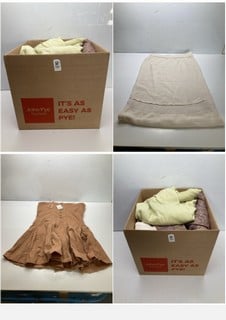 Lot 781  
            Nottingham SR9 - Delivery Only 

                
BOX OF PREMIUM CLOTHING ITEMS IN VARIOUS BRANDS & DESIGNS APPROX TOTAL RRP: £300