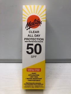 Lot 924  
            Nottingham SR9 - Delivery Only 

                
BOX OF MALIBU SPF 50 CLEAR ALL DAY PROTECTION SPRAY