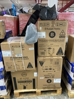 Lot 196  
            Nottingham SR1 - Delivery or Collection 

                
PALLET OF VARIOUS ITEMS TO INC. RUSSELL HOBBS FREESTANDING TABLE TOP FREEZER
