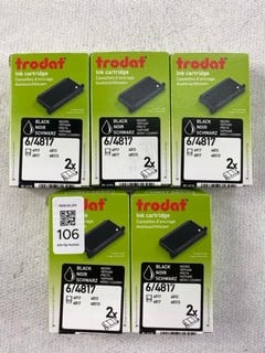 Lot 106  
            Nottingham Prem - Delivery Only 

                
5 X TRODAT BLACK PRINTER CARTRIDGE