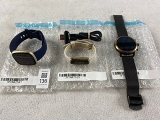 Lot 136  
            Nottingham Prem - Delivery Only 

                
3 X WATCHES TO INC FOSSIL GEN 5 SMARTWATCH: MODEL NO DW10F1 [JPTN47569]