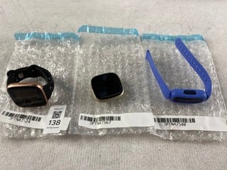 Lot 138  
            Nottingham Prem - Delivery Only 

                
3 X WATCHES TO INC FITBIT INSPIRE 2 SMART FITNESS TRACKER: MODEL NO FB418 (MISSIN...