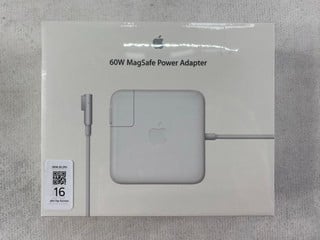 Lot 16  
            Nottingham Prem - Delivery Only 

                
APPLE MAGSAFE 60W POWER ADAPTER (SEALED)
