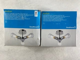 Lot 237  
            Nottingham Prem - Delivery Only 

                
2 X AUDUN GOODHOME BATHROOM CEILING LIGHT