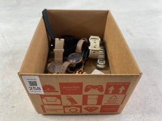 Lot 258  
            Nottingham Prem - Delivery Only 

                
BOX OF WATCHES TO INC FITBIT (SALVAGE/SPARES)