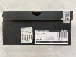 Lot 283  
            Nottingham Prem - Delivery Only 

                
ADIDAS GRAND COURT 2.0 K UK SIZE 5