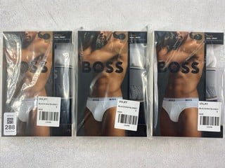 Lot 288  
            Nottingham Prem - Delivery Only 

                
3 X HUGO BOSS MENS PANTS SIZE SMALL