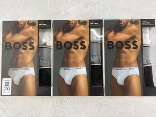 Lot 293  
            Nottingham Prem - Delivery Only 

                
3 X HUGO BOSS MENS PANTS SIZE SMALL + MEDIUM