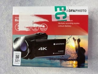 Lot 321  
            Nottingham Prem - Delivery Only 

                
AGFA REALIMOVE CC4000W CAMCORDER. (WITH BOX & ACCESSORIES) [JPTN47391]
