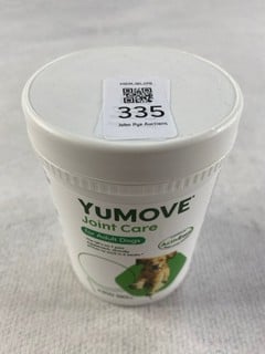 Lot 335  
            Nottingham Prem - Delivery Only 

                
YUMOVE JOINT CARE FOR ADULT DOGS (300 TABLETS) - EXP:02/2027 - ORIGINAL RRP £90 (...