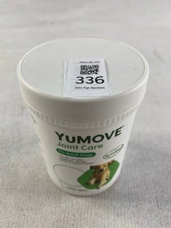 Lot 336  
            Nottingham Prem - Delivery Only 

                
YUMOVE JOINT CARE FOR ADULT DOGS (300 TABLETS) - EXP:02/2027 - ORIGINAL RRP £90 (...