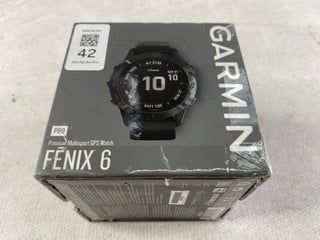 Lot 42  
            Nottingham Prem - Delivery Only 

                
GARMIN FENIX 6 SMARTWATCH. (WITH BOX) [JPTN47557]