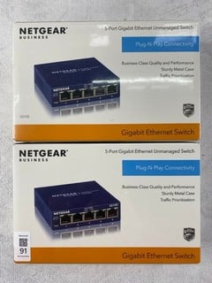 Lot 91  
            Nottingham Prem - Delivery Only 

                
2 X NETGEAR GIGABIT ENTHERNET SWITCH (SEALED)