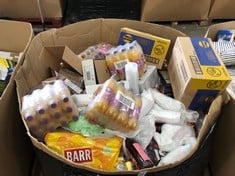 Lot 117  
            Edinburgh SR21 - Delivery Or Collection 

                
PALLET OF FOOD & DRINK TO INCLUDE RUBICON 12 PACK SPARKLING PASSION FLAVOURED FIZ...