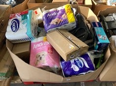 Lot 169  
            Edinburgh SR21 - Delivery Or Collection 

                
PALLET OF GENERAL GOODS TO INCLUDE ANDREX ULTIMATE QUILTS TOILET PAPER 24 ROLLS, ...