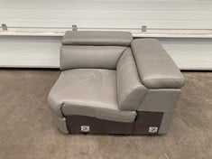 Lot 243  
            Edinburgh SR21 - Delivery Or Collection 

                
GREY LEATHER SOFA CORNER PART: LOCATION - RIGHT SOFA RACKS(COLLECTION OR OPTIONAL...