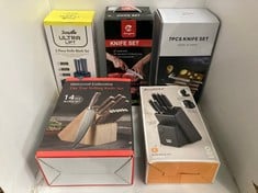 Lot 12  
            Edinburgh SR21 - Collection Only 

                
QUANTITY OF KITCHEN ITEMS TO INCLUDE BERGHOFF LEO 6-TIER KNIFE BLOCK GRAPHITE (18...