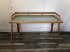 Lot 1  
            Edinburgh SR21 - Collection Only 

                
GLASS TOP WOODEN FRAME DESK 140CM X 70CM - COLLECTION ONLY - LOCATION BOOTH