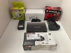 Lot 53  
            Edinburgh SR21 - Collection Only 

                
QUANTITY OF BATTERY ITEMS TO INCLUDE EINHELL POWER X-CHANGE 18V, 2.5AH LITHIUM-IO...