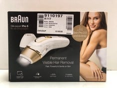Lot 13  
            Edinburgh SR34RED - Delivery Only 

                
BRAUN IPL SILK EXPERT PRO 5, VISIBLE PERMANENT HAIR REMOVAL FOR WOMEN & MEN  PREM...