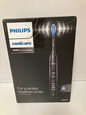 Lot 165  
            Edinburgh SR34RED - Delivery Only 

                
PHILIPS SONICARE DIAMONDCLEAN 9000 BLACK ELECTRIC TOOTHBRUSH, 4 MODES, 3 INTENSIT...