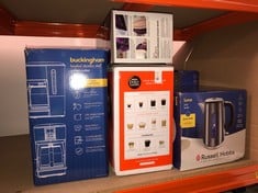 Lot 201  
            Edinburgh SR34RED - Delivery Only 

                
QUANTITY OF KITCHEN & APPLIANCES ITEMS TO INCLUDE TOWER T22008 CERAGLIDE CORDLESS...