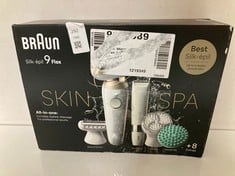 Lot 292  
            Edinburgh SR34RED - Delivery Only 

                
BRAUN SILK-ÉPIL 9 FLEX SKINSPA, EPILATOR WITH 360° FLEXIBLE HEAD FOR EASY HAIR RE...