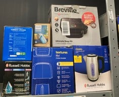 Lot 414  
            Edinburgh SR34RED - Delivery Only 

                
QUANTITY OF KITCHEN & APPLIANCES ITEMS TO INCLUDE RUSSELL HOBBS SUPREME STEAM IRO...