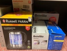 Lot 433  
            Edinburgh SR34RED - Delivery Only 

                
QUANTITY OF KITCHEN & APPLIANCES ITEMS TO INCLUDE RUSSELL HOBBS PEARL GLIDE STEAM...