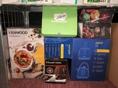 Lot 530  
            Edinburgh SR34RED - Delivery Only 

                
QUANTITY OF KITCHEN & APPLIANCES ITEMS TO INCLUDE RUSSELL HOBBS PEARL GLIDE STEAM...
